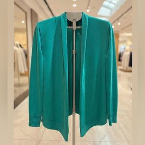 Lands' End Vibrant Green Cardigan Size Large